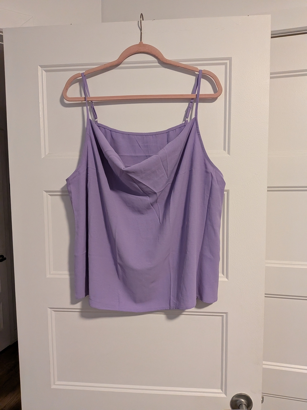 Lilac Cowl Neck Spaghetti Strap Top